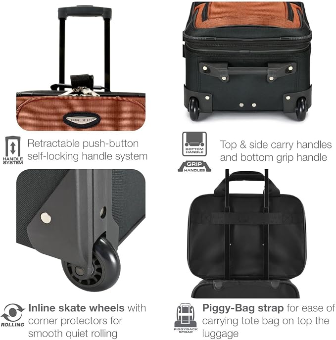 Travel Select Amsterdam 4-Piece Softside Expandable Rolling Luggage Set - Image 8