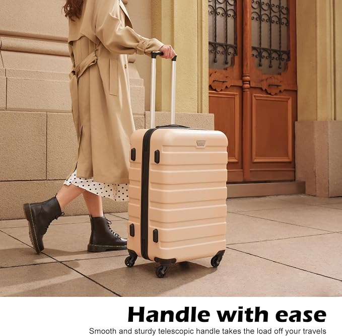 Coolife Luggage 3 Piece Set Suitcase Spinner Hardshell Lightweight TSA Lock - Image 2
