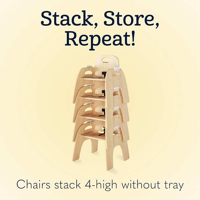 Foundations Easy Serve 13" Wood Feeding Chair - Image 3