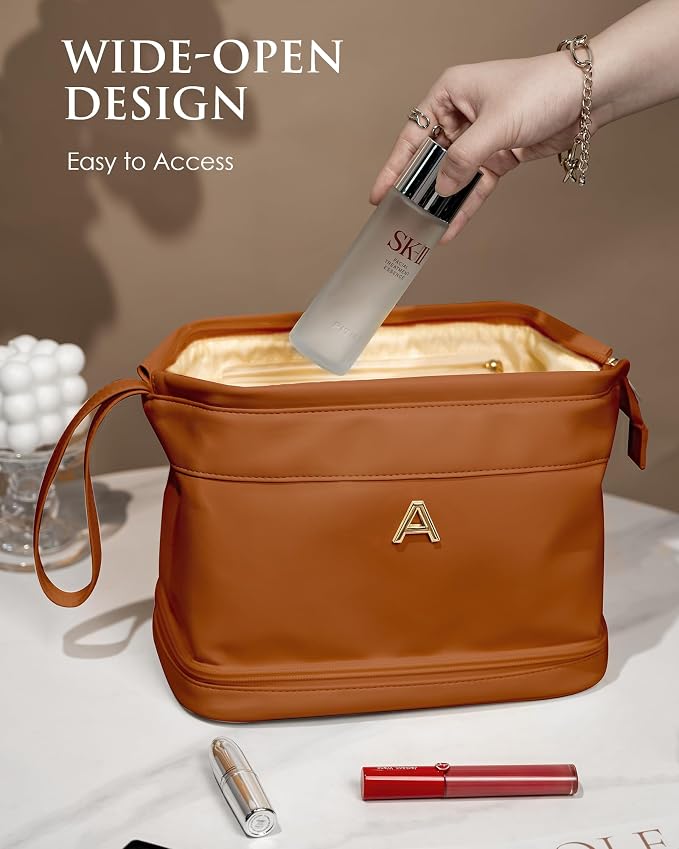 Gifts for Travelers, Personalized Makeup Bag, Monogrammed Gifts, Initial Double - Image 5