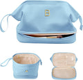 Monogrammed Gift for Women Girls, Initial Makeup Bag, Personalized Double Layer by Vogewood