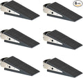 Shackcom Rubber Door Stopper Wedge, 6 Pack Black Heavy Duty Door Stop Suitable by Shackcom