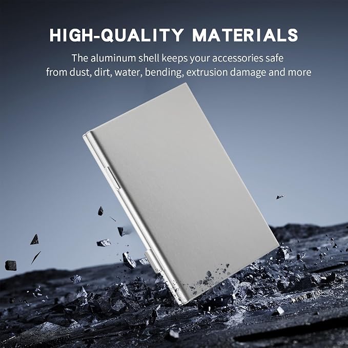 Aluminum SIM Card Case, 14Slots Ultrathin SIM Card Holder, Fit - Image 5