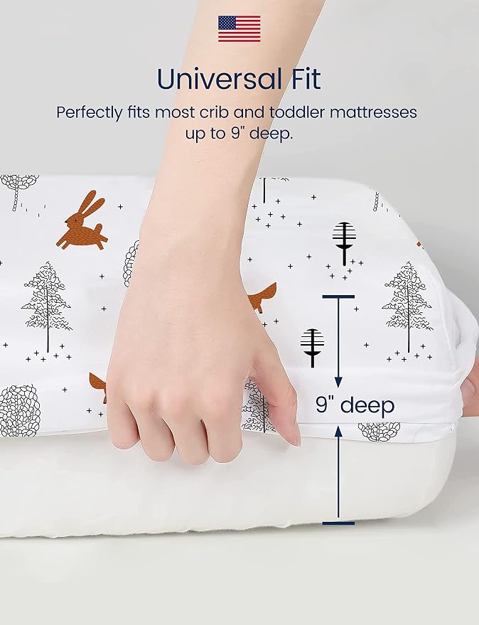 TotAha Jungle Animal Crib Sheets - Image 4