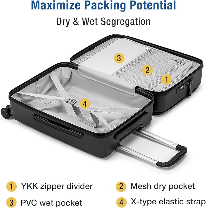 KYME 22-Inch Hardside Suitcase - Image 6