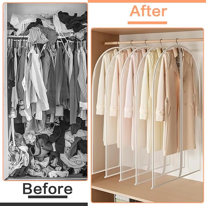 Garment Bags for Hanging Clothes Travel Clothing Suit Bags for Closet Storage - Image 7