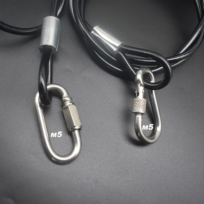 4FT 4mm Stainless Steel Outdoor Travel Security Cable Lock, Braided Steel - Image 5