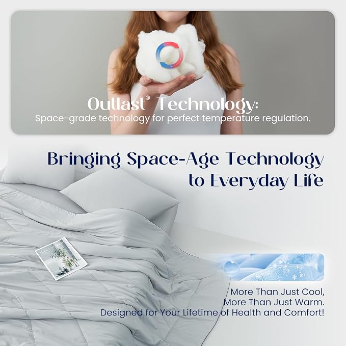 Dream Valley® Outlast® Deepsleep Cooling Comforter, Full/Queen Size, NASA-Grade - Image 3