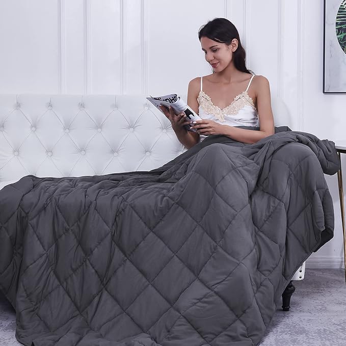 Weighted Blanket King Size Cooling Breathable Heavy Blanket Microfiber Material - Image 7
