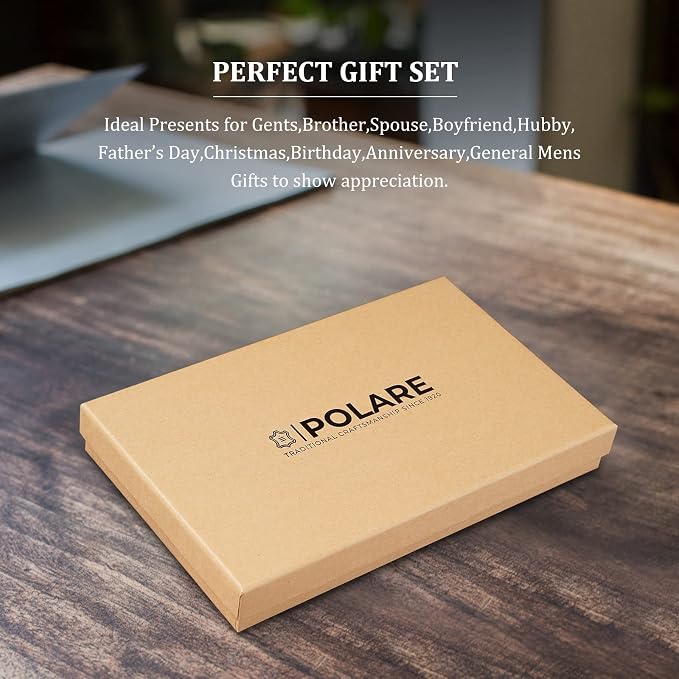 Polare Full Grain Leather Passport Holder RFID Blocking Travel Bifold Wallet - Image 7