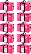 TAILI 10 Pack Pink Extra Large Moving Bags, Heavy Duty Totes by TAILI