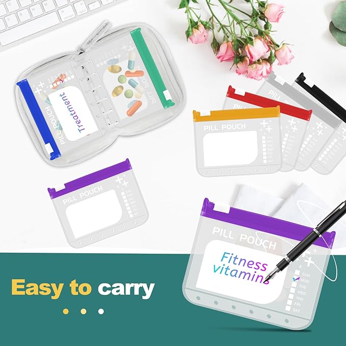 A7-L Water-Proof Pill Pouch Set， Large Pill Organizer, BPA Free, A7-L Pill - Image 2