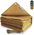 FoundGo 10x16ft Canvas Tarp 22 Mil Tarps 14 oz Canvas Tarpaulin Heavy Duty by FoundGo