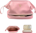 Bridesmaid Gifts for Women, Initial Makeup Bag, Personalized Double Layer by Vogewood
