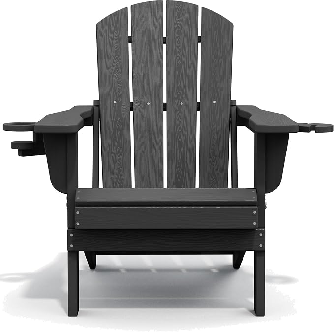 SERWALL Foldable Adirondack Chair Set of 6, HDPE Adirondack Chair - Image 11
