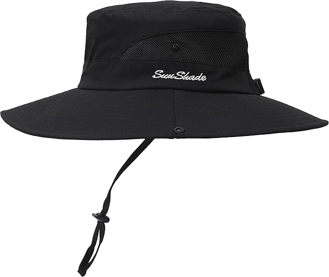Womens Summer Sun Hat Beach Hat Wide Brim Outdoor UV Protection Hat Foldable by AEFSHAN