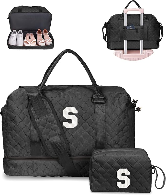 Gifts for Granddaughter-Initial Duffle Bag by Vogewood