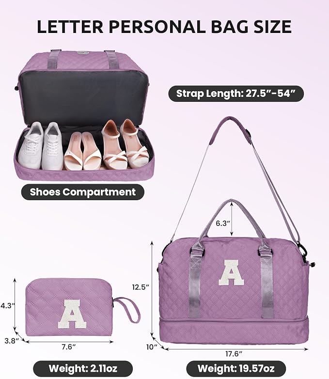 Gifts for Teen Girl-Initial Duffle Bag - Image 3
