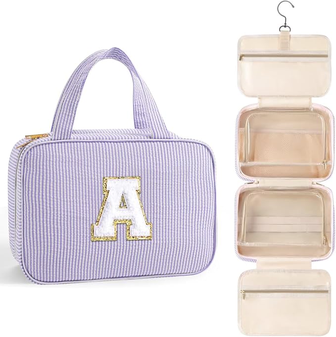TOPEAST Travel Hanging Toiletry Bag Initial Makeup Bag by TOPEAST