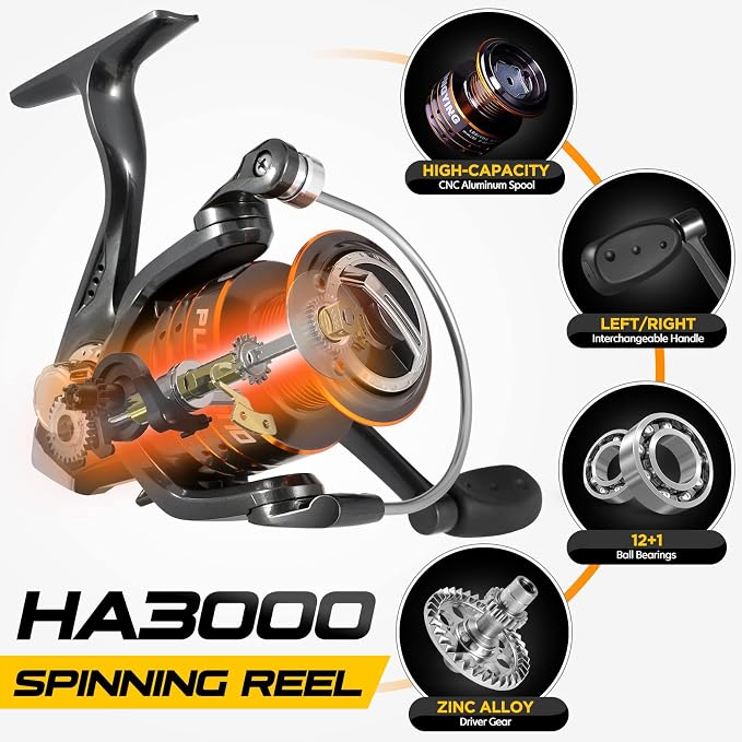 PLUSINNO Fishing Rod and Reel Combos Carbon Fiber Telescopic Fishing Pole - Image 5