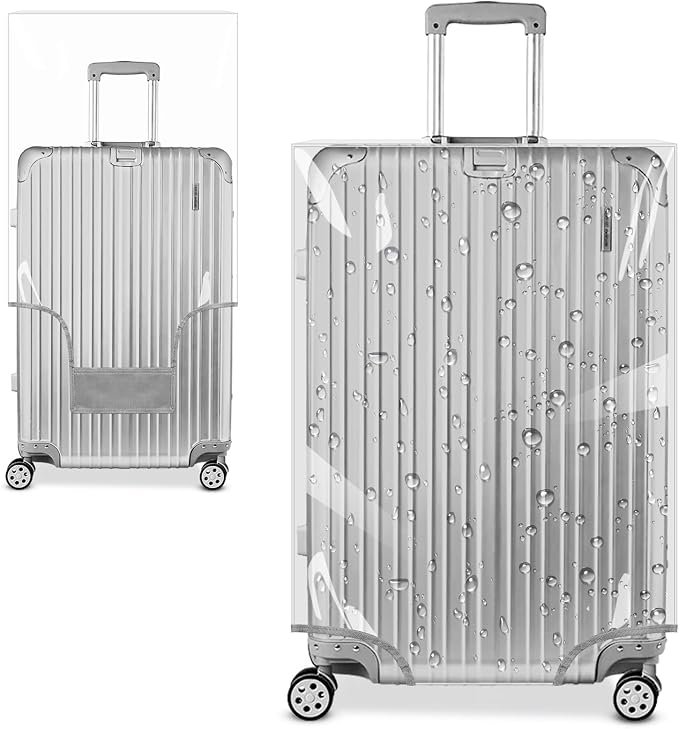 Yotako Clear PVC Suitcase Cover Tough Protector, 26 Inch Luggage Covers by YOTAKO