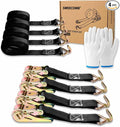 Black Ratchet Straps, 1 Inch x 16.4 Feet by Sweecomb