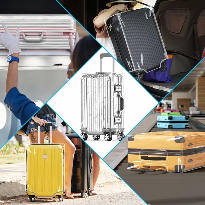 Yotako Clear PVC Suitcase Cover Tough Protector, 28 Inch Luggage Covers - Image 7
