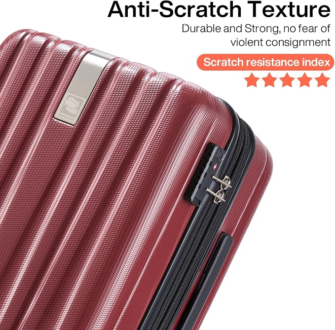 Hanke 20 Inch Carry On Luggage 22x14x9 Airline Approved Lightweight PC Hard - Image 6