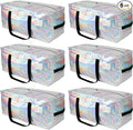 6 Pack Heavy Duty Moving Bags Extra Large Waterproof Foldable Clothing Storage by JCBZAMZ