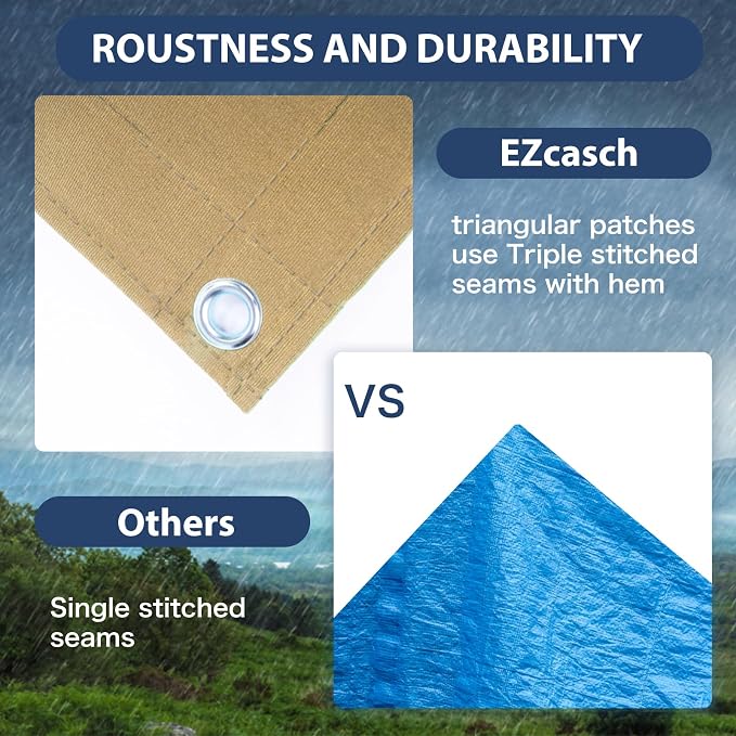 20’x30’ Canvas Tarp Heavy Duty Water Resistant Tarpaulins - Image 3