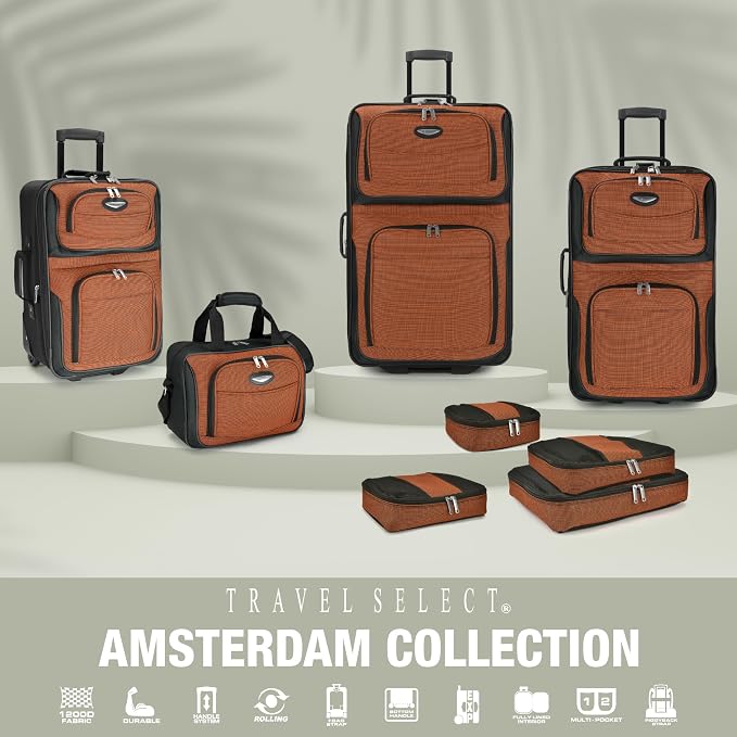 Travel Select Amsterdam 4-Piece Softside Expandable Rolling Luggage Set - Image 4