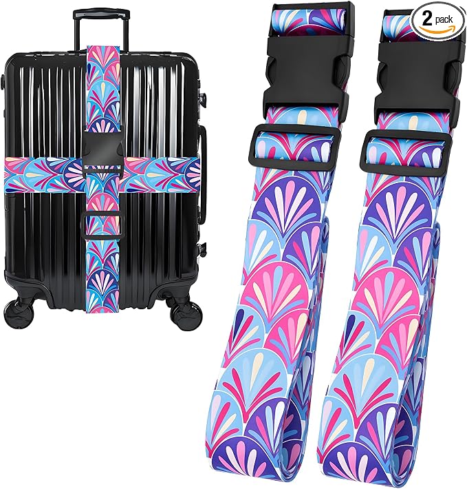 Plumes Luggage Straps for Suitcases, Adjustable Luggage Travel Belts to Keep by Unknown