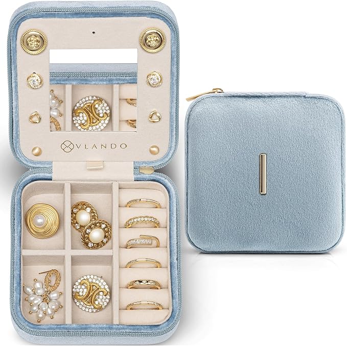 Vlando Valentines Day Gifts for Her, Travel Jewelry Organizer, Necklace by VLANDO