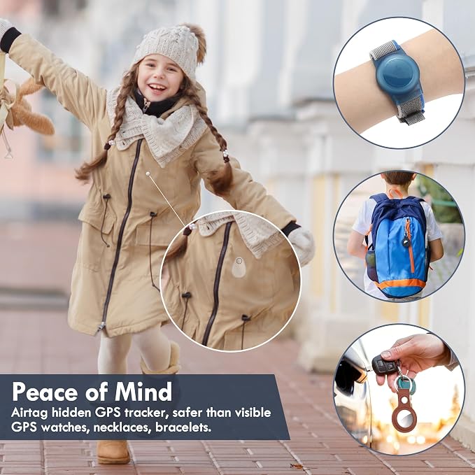 for Airtag Holder for Kids Hidden 4 Pack GPS Tracker Case, Anti-Removal - Image 4
