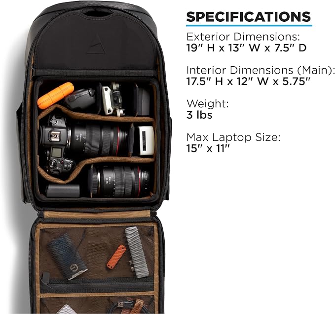NOMATIC Peter McKinnon Camera Pack 25L, Ladder & 2 Small Camera Cubes - Image 9