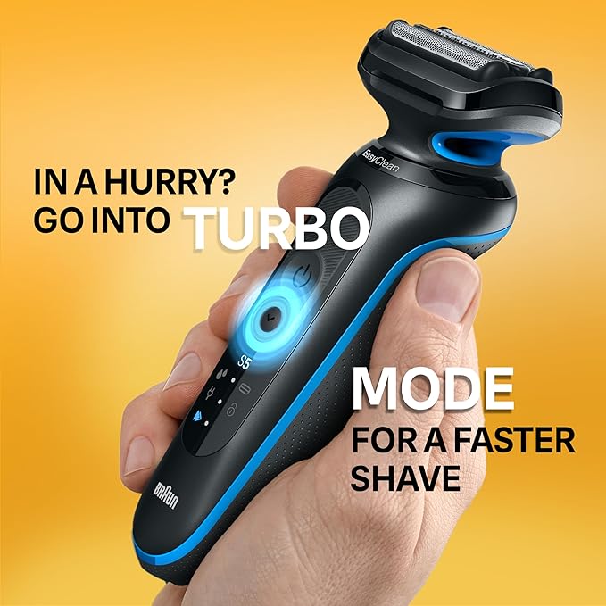 Braun Electric Shaver for Men, Series 5 5120s, Wet & Dry Shave, Turbo Shaving - Image 5
