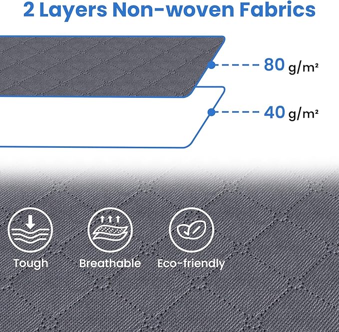Fab totes 10 Pack Clothes Storage, Foldable Thick Fabric Blanket Storage Bags - Image 6