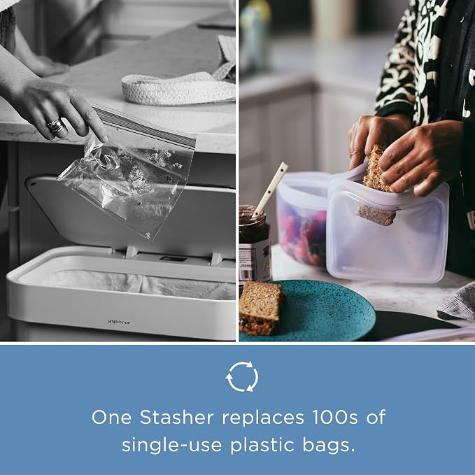 Stasher Premium Silicone Reusable Food Storage Pocket 2-Pack, Lunch Bag - Image 8