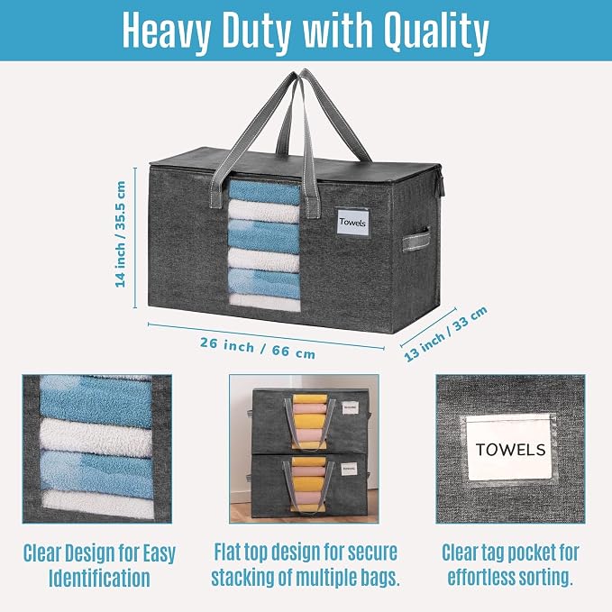 VENO 6 Pack Moving Bags, Comforter and Blanket Storage Bags - Image 5