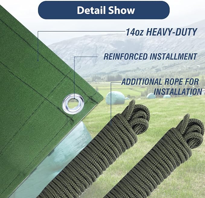 5’x7’ Canvas Tarps Heavy Duty Waterproof Tarpaulins - Image 5