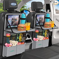 Car Backseat Organizer with Tablet Holder, 11 Storage Pockets with Foldable by Plzpik