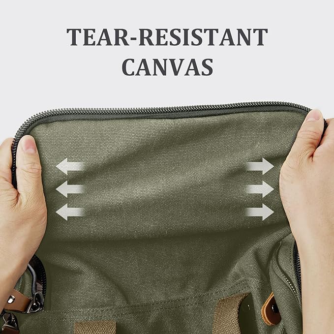 Gonex Canvas Duffle Bag for Travel 60L Duffel Overnight Weekender Bag - Image 2