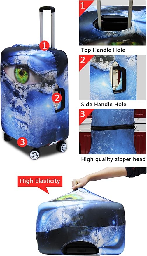 Travel Luggage Cover Anti-scratch Baggage Suitcase Protector Fits 26-29 Inch - Image 6