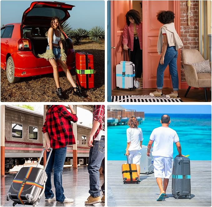 BILIONE Luggage Straps Belts TSA Approved Keep Suitcase Secure While Traveling - Image 3