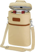 opux 2 Bottle Wine Carrier Tote, Insulated Leakproof Wine Cooler Bag, Wine by OPUX