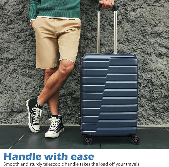 COOLIFE Expandable Suitcase PC ABS TSA Luggage Lock Spinner Carry on - Image 2