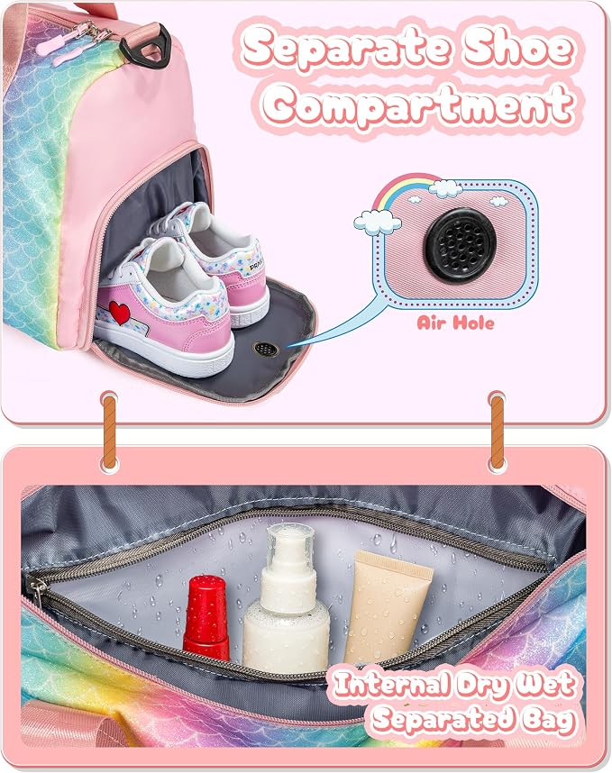 6 7 8 9 10 Year Old Girls Birthday Gift-Girl Gym Bag - Image 7