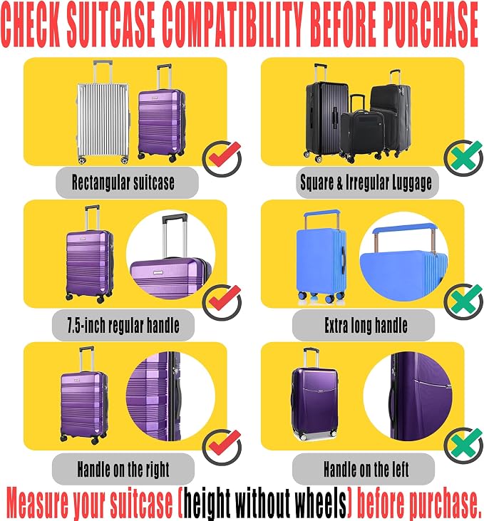 3 PCS Thicken Clear PVC Luggage Cover Protectors - Image 3