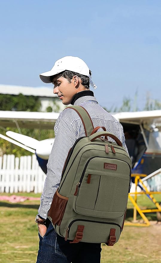 Tzowla Canvas Laptop Backpack, Bag - Image 6