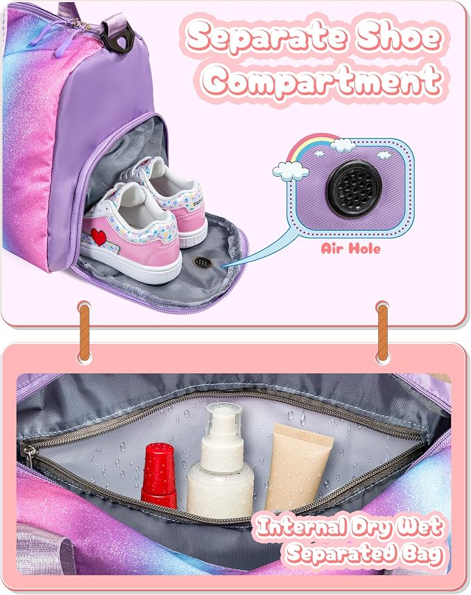 6 7 8 9 10 Year Old Girls Birthday Gift-Girl Gym Bag - Image 7